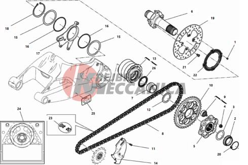 REAR WHEEL SPINDLE