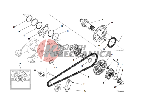 REAR WHEEL SPINDLE