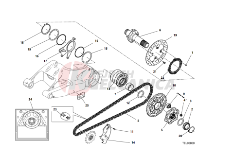 REAR WHEEL SPINDLE