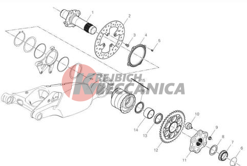 REAR WHEEL SPINDLE
