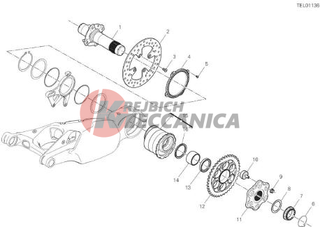 REAR WHEEL SPINDLE