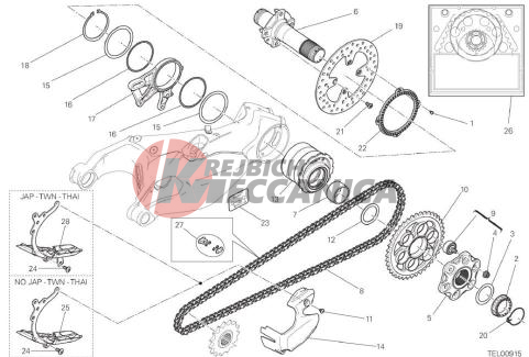 REAR WHEEL SPINDLE