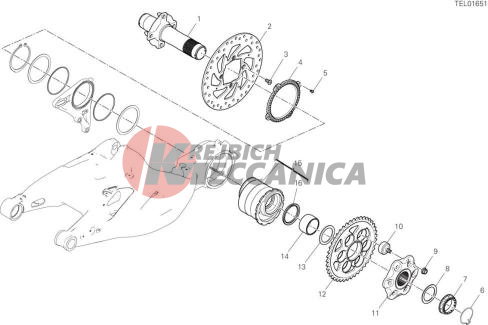 REAR WHEEL SPINDLE 