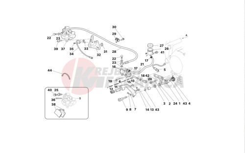 Rear hydraulic brake
