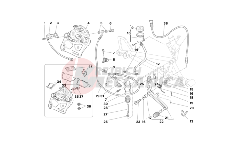 Rear hydraulic brake