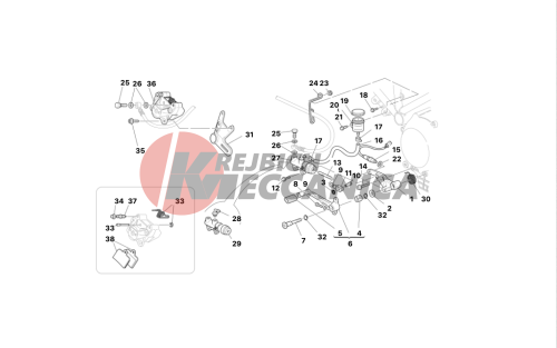 Rear hydraulic brake