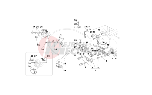 Rear hydraulic brake