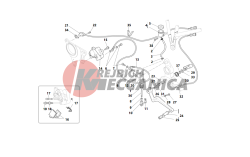 Rear hydraulic brake