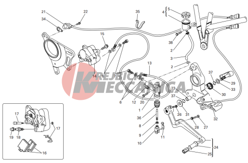 Rear hydraulic brake
