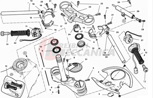 SEMIMANUBRI - AMMORTIZZATORE DI STERZO