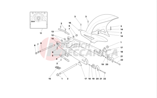 SWINGARM AND CHAIN