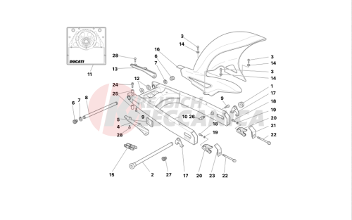 SWINGARM AND CHAIN