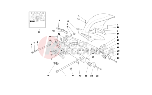 SWINGARM AND CHAIN