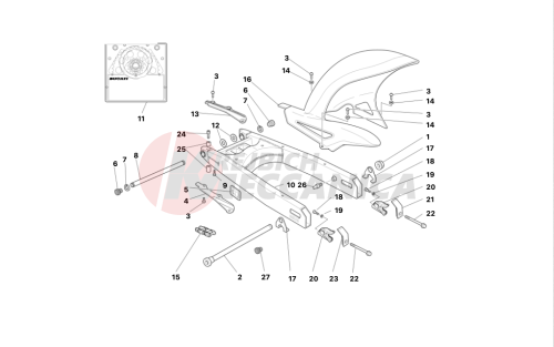 SWINGARM AND CHAIN