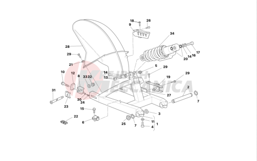 SWINGARM AND CHAIN