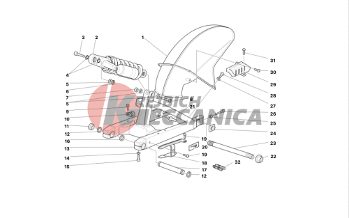 SWINGARM AND CHAIN