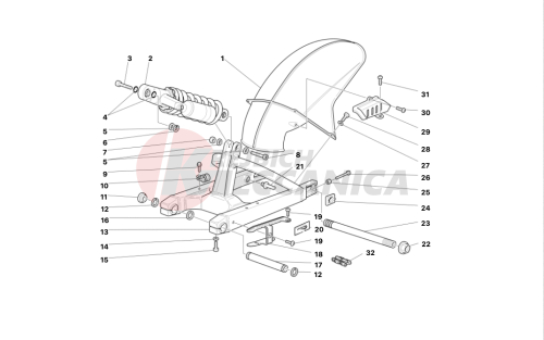 SWINGARM AND CHAIN