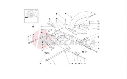 SWINGARM AND CHAIN