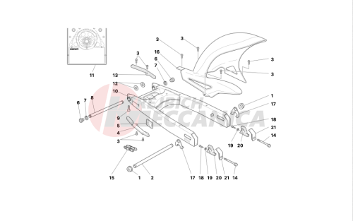 SWINGARM AND CHAIN