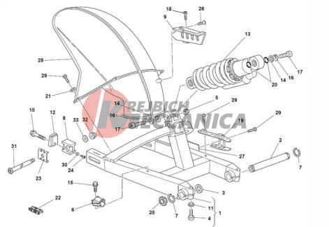 SWINGARM AND CHAIN