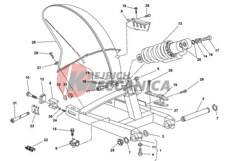 SWINGARM AND CHAIN