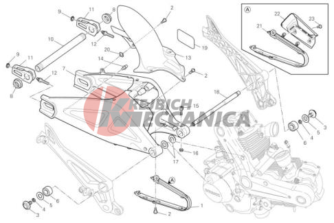 Swingarm and drive chain