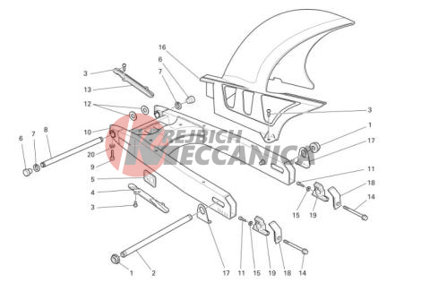 Swingarm and drive chain