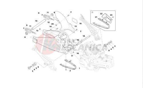 Swingarm and drive chain