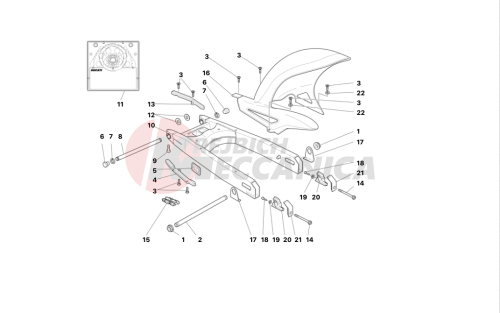 Swingarm and drive chain