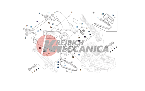 Swingarm and drive chain