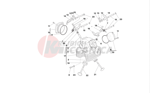 Vertical cylinder head