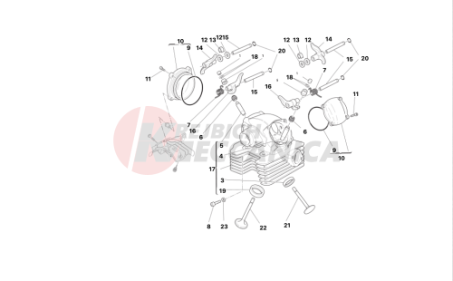 Vertical cylinder head