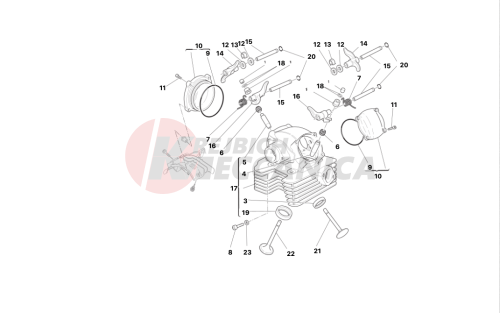 Vertical cylinder head