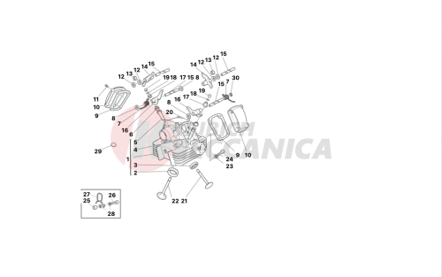 Vertical cylinder head