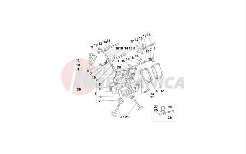 Vertical cylinder head