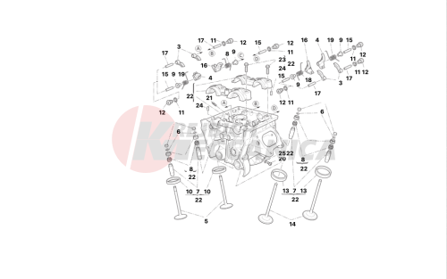 Vertical cylinder head