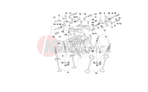 Vertical cylinder head