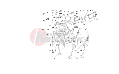 Vertical cylinder head