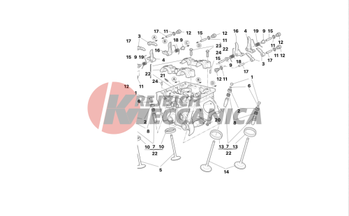 Vertical cylinder head