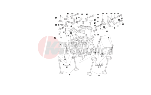 Vertical cylinder head