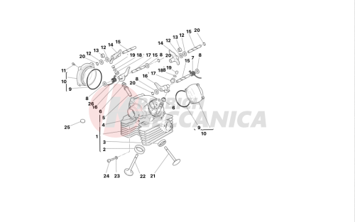 Vertical cylinder head