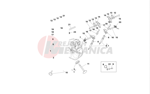 Vertical cylinder head