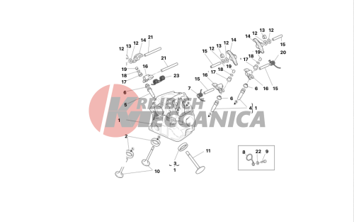 Vertical cylinder head