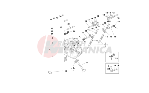 Vertical cylinder head