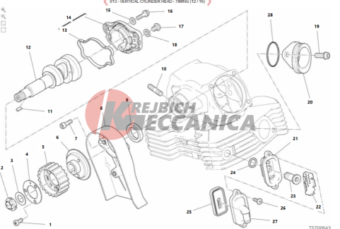 Vertical cylinder head