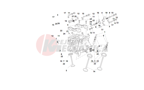 Vertical cylinder head