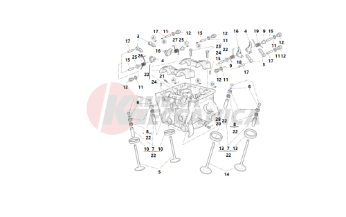 Vertical cylinder head