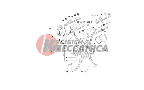 Vertical cylinder head