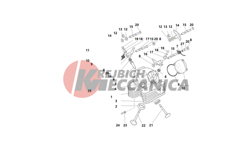 Vertical cylinder head