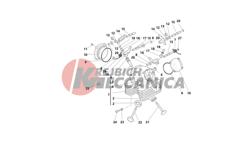 Vertical cylinder head